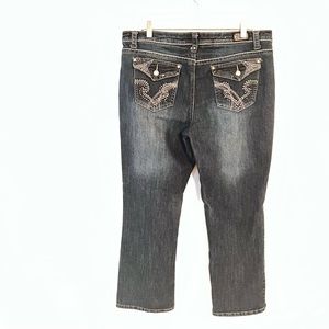 Earl Embellished Pocket Jeans Women Size 14 P